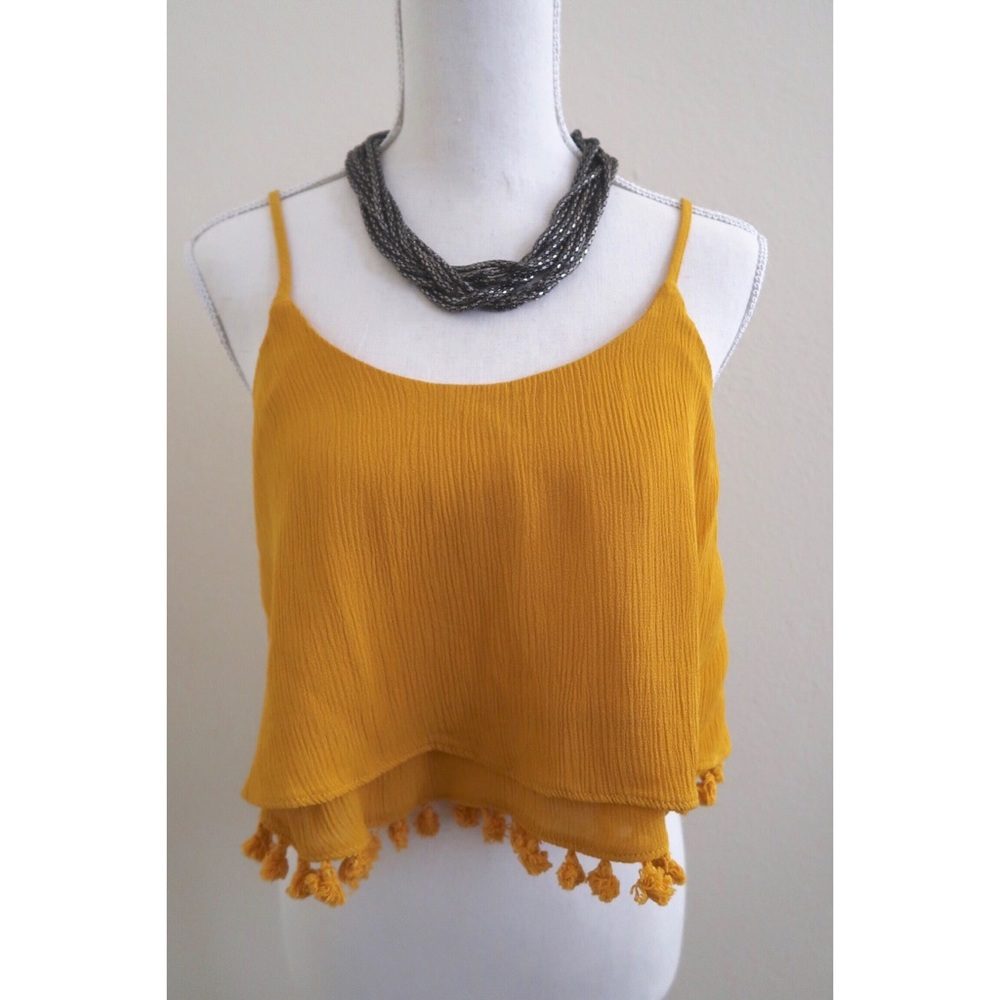 Forever 21 Yellow Crop Top